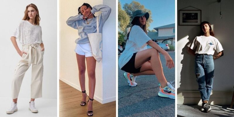 Phối đồ với áo thun form rộng