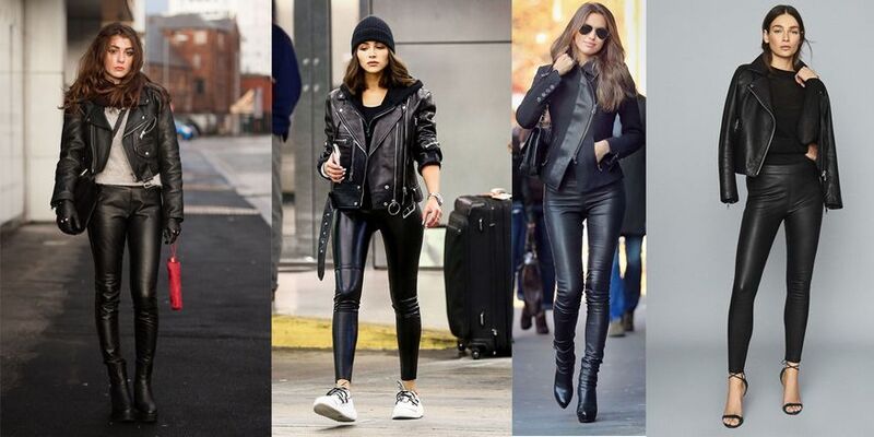 Phối áo khoác da nữ