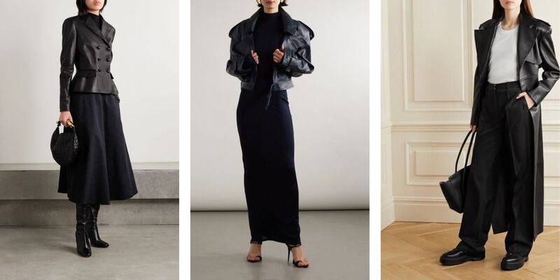 Phối áo khoác da nữ